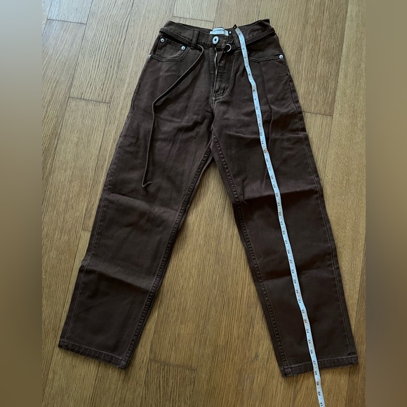 Joyrich Los Angeles Brown Denim Barrel Jeans Size XS - Picture 3 of 5